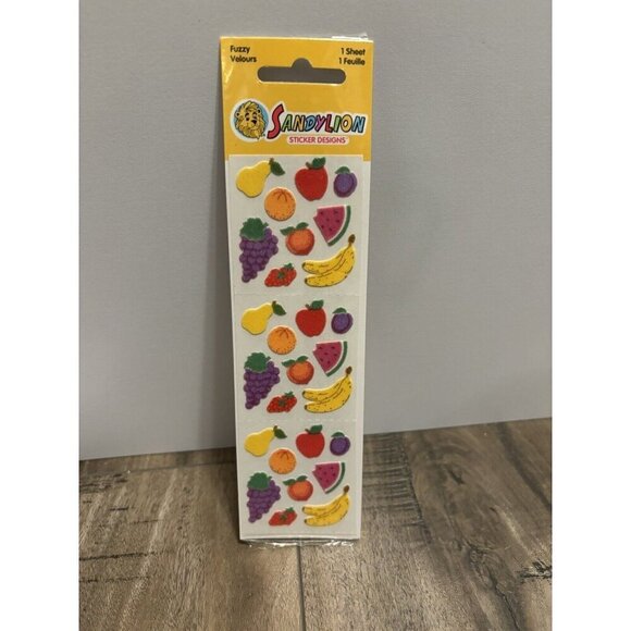 Vintage Sandylion Fuzzy Fruit Sticker - Picture 1 of 6